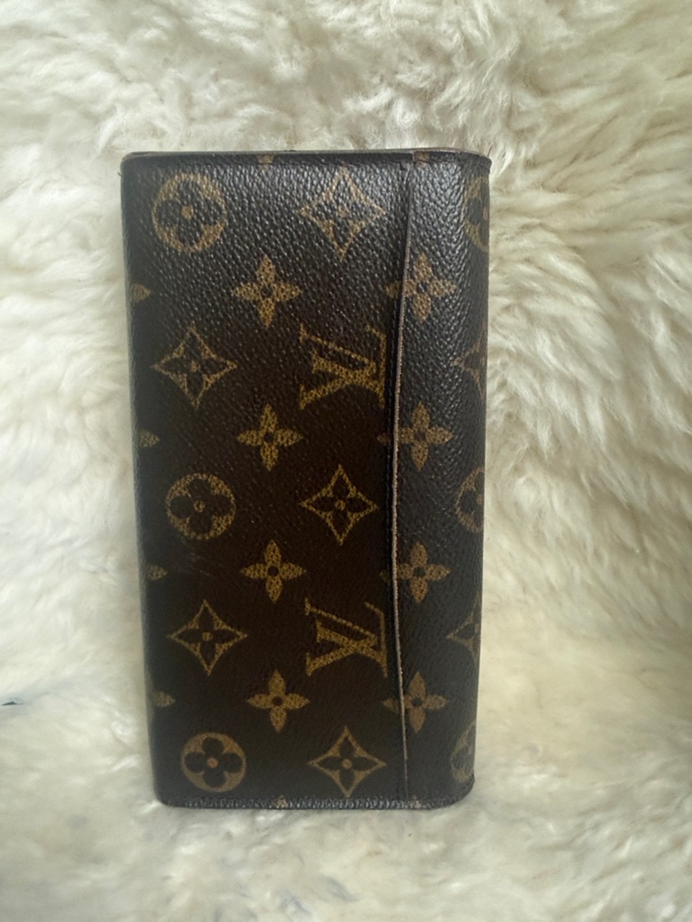 Louis Vuitton Monogram Envelope Wallet - Dark Brown with Gold Snap - Picture 8 of 9